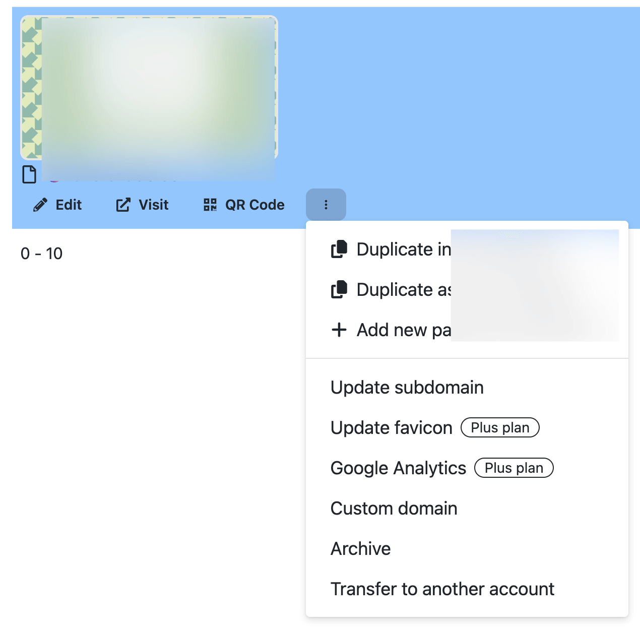Website setup